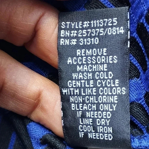 Iz Byer Blue & Black Mini Dress Medium - Picture 9 of 15